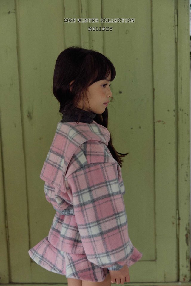 Melikey - Korean Children Fashion - #minifashionista - Wool Check Sailor Zip-up - 7