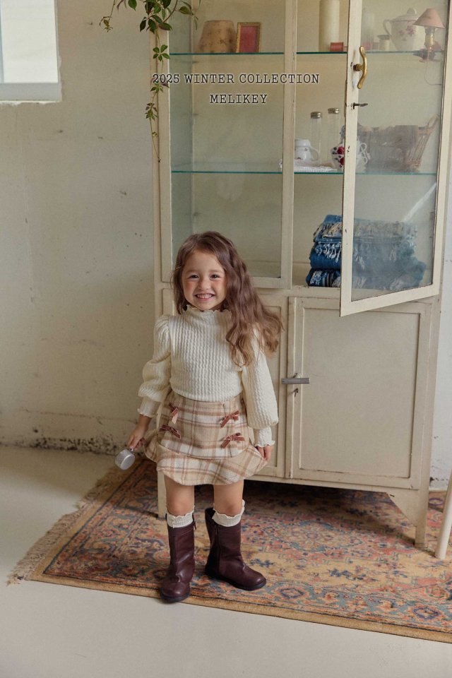 Melikey - Korean Children Fashion - #minifashionista - Four Ribbon Frill Skirt - 6