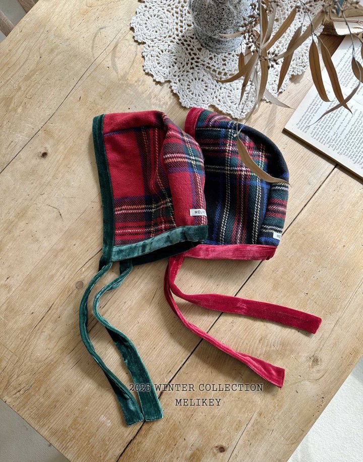 Melikey - Korean Children Fashion - #minifashionista - Chris Check Bonnet - 4