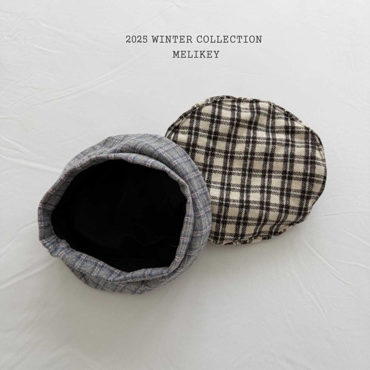 Melikey - Korean Children Fashion - #prettylittlegirls - Wool Check Beret - 3