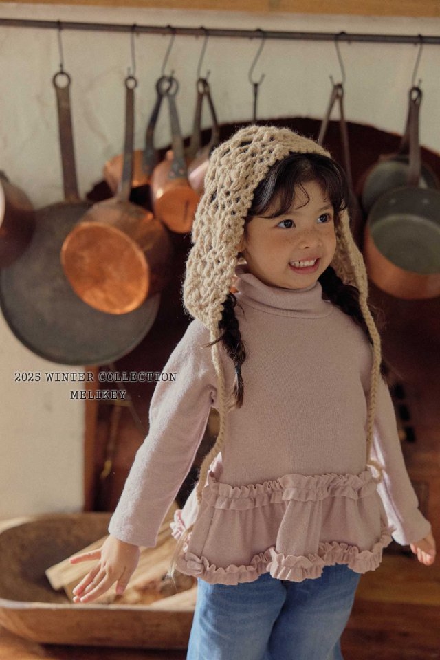 Melikey - Korean Children Fashion - #prettylittlegirls - Tutu Frill Turtleneck Tee - 10