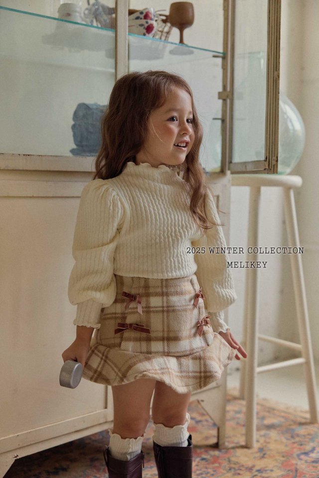 Melikey - Korean Children Fashion - #prettylittlegirls - Four Ribbon Frill Skirt - 7