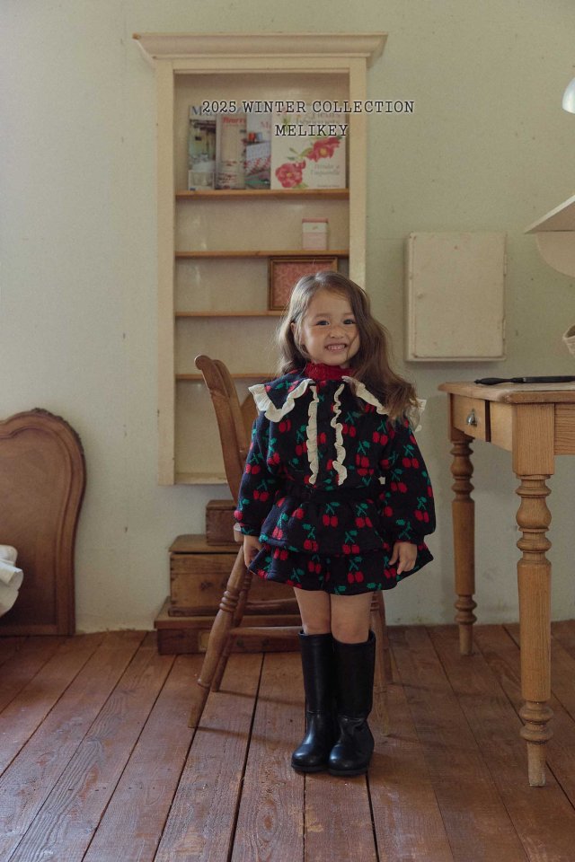 Melikey - Korean Children Fashion - #prettylittlegirls - Cherry Frill Cardigan - 6