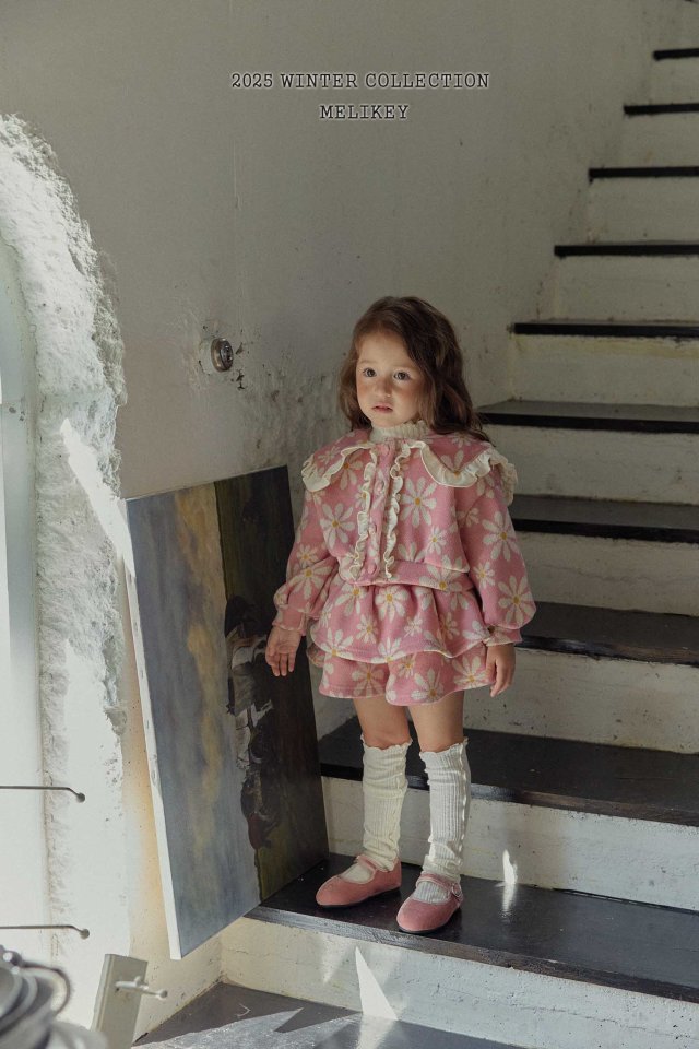 Melikey - Korean Children Fashion - #minifashionista - Big Flower Frill Cardigan - 4