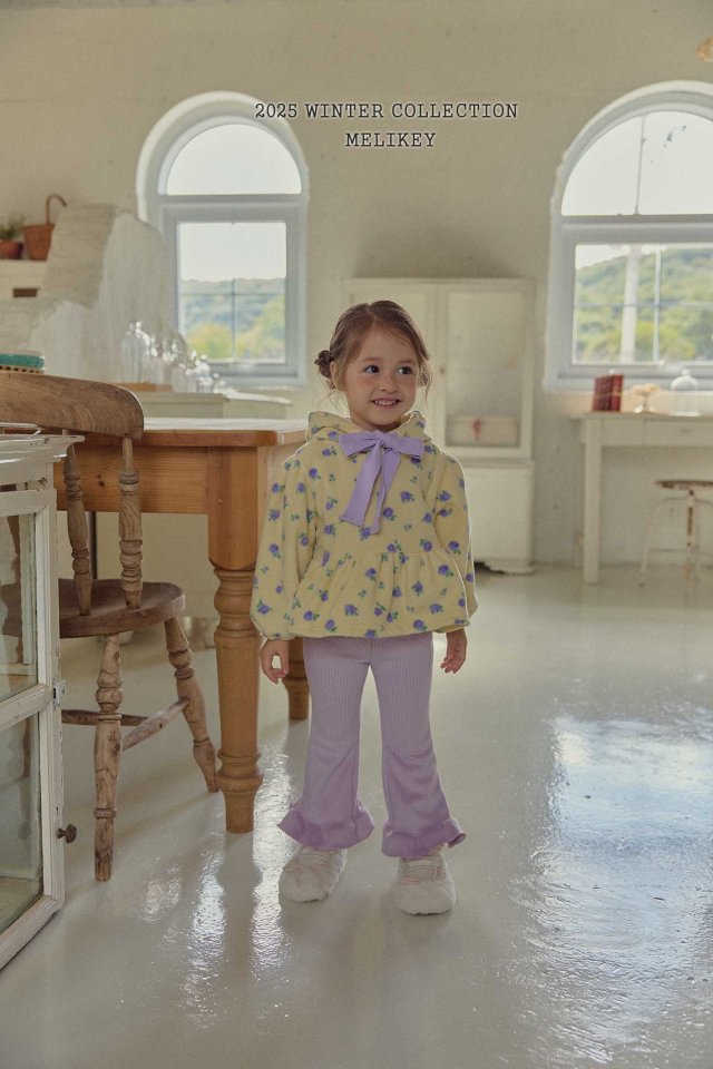 Melikey - Korean Children Fashion - #stylishchildhood - Mink Rib Frill Bootcut Pants - 6