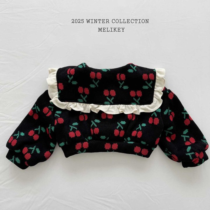 Melikey - Korean Children Fashion - #stylishchildhood - Cherry Frill Cardigan - 9