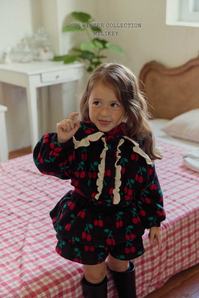 Melikey - Korean Children Fashion - #stylishchildhood - Cherry Frill Shorts - 8