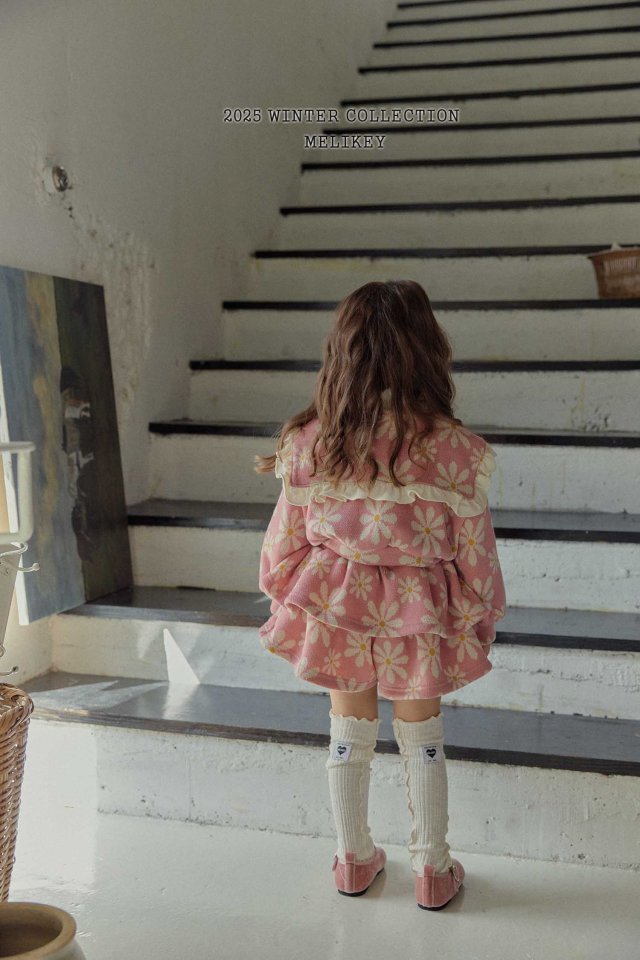 Melikey - Korean Children Fashion - #stylishchildhood - Big Flower Frill Cardigan - 7