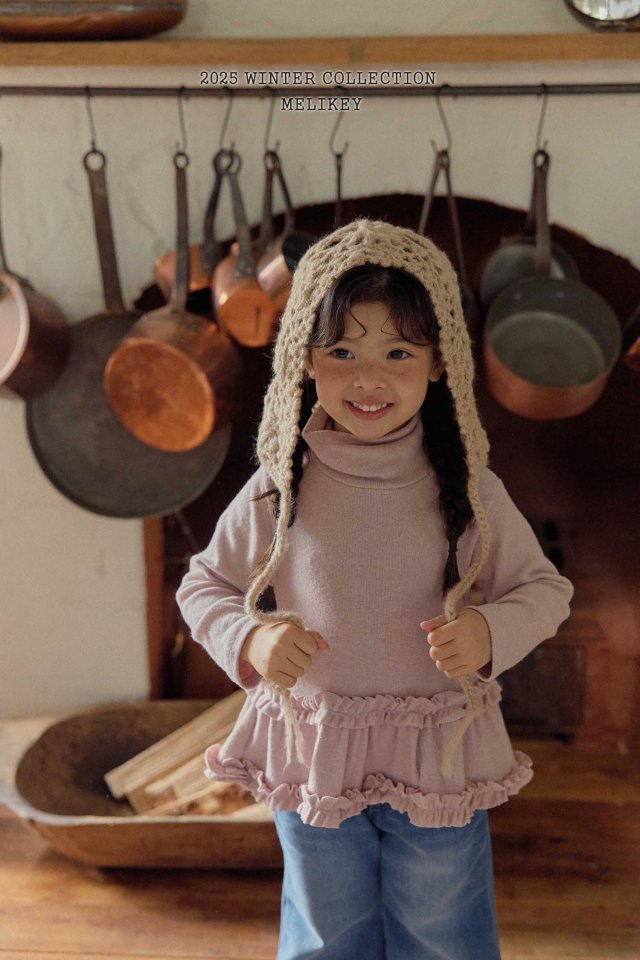 Melikey - Korean Children Fashion - #todddlerfashion - Tutu Frill Turtleneck Tee - 11