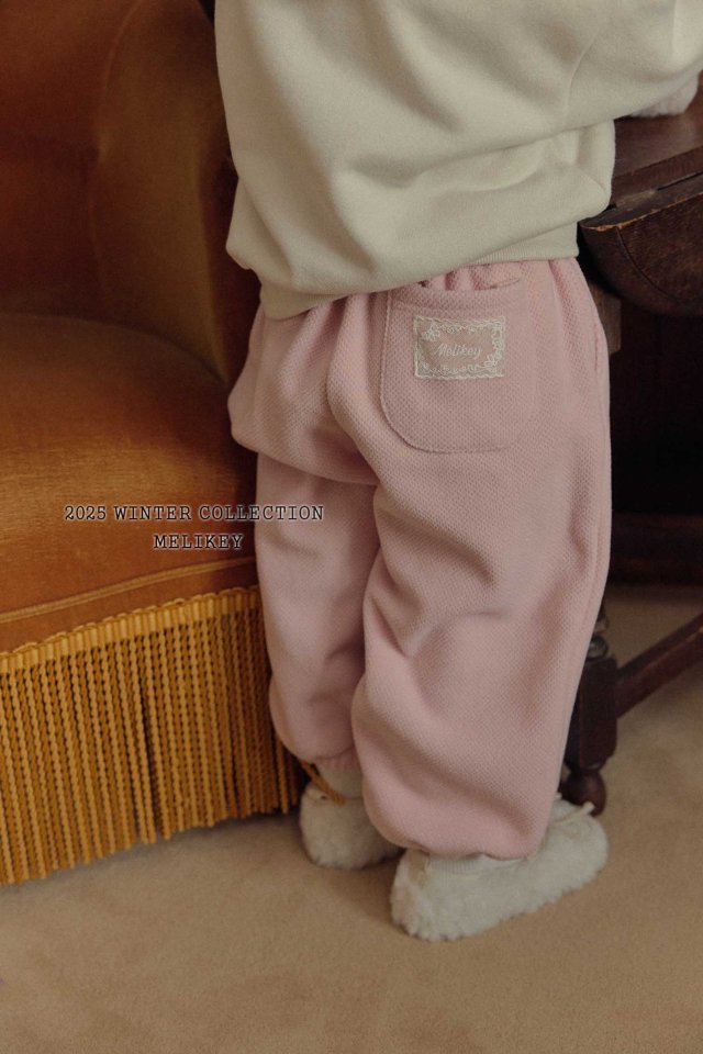 Melikey - Korean Children Fashion - #todddlerfashion - Label Jogger Pants - 3