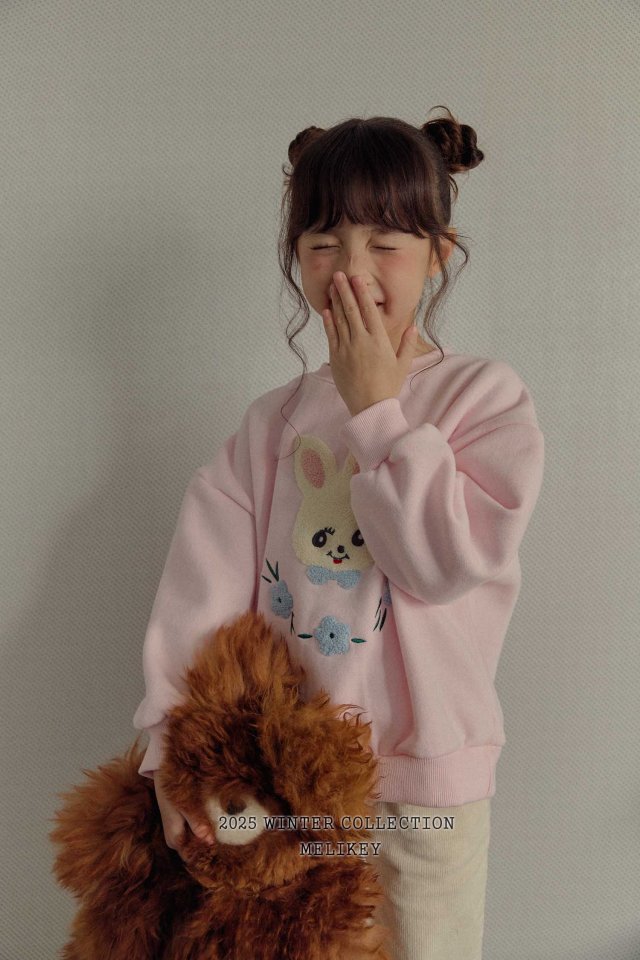 Melikey - Korean Children Fashion - #toddlerclothing - Rabbit Boucle Sweatshirt - 6