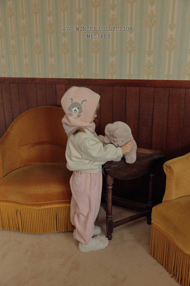 Melikey - Korean Children Fashion - #todddlerfashion - Label Jogger Pants - 4