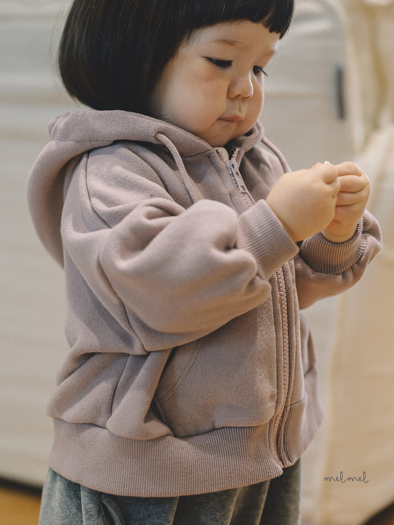 Melmel - Korean Children Fashion - #Kfashion4kids - Fleece Hoodie Zip-Up
