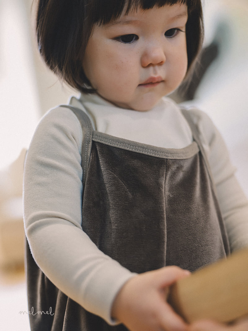 Melmel - Korean Children Fashion - #childofig - Velour Overalls (Kids) - 9