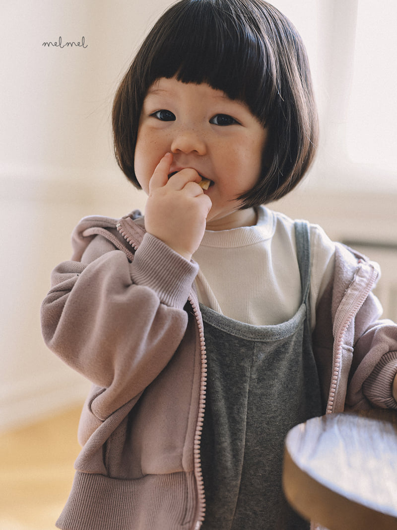 Melmel - Korean Children Fashion - #childofig - Fleece Hoodie Zip-Up - 7