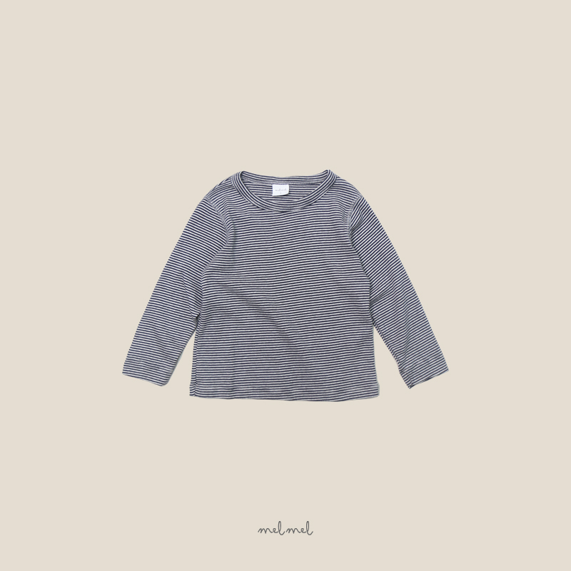 Melmel - Korean Children Fashion - #designkidswear - Stripe Ribbed Tee - 3