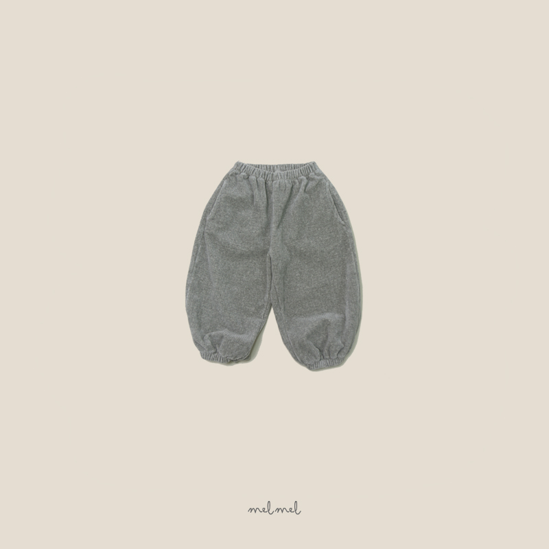 Melmel - Korean Children Fashion - #kidsshorts - Velour Jogger Pants - 3