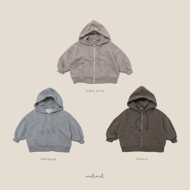 Melmel - Korean Children Fashion - #kidsshorts - Fleece Hoodie Zip-Up - 12
