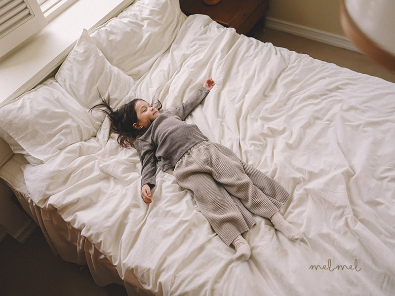 Melmel - Korean Children Fashion - #littlefashionista - Stripe Ribbed Tee - 10