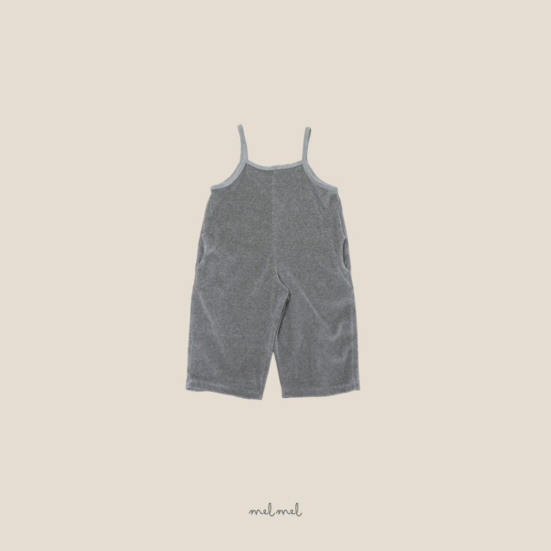 Melmel - Korean Children Fashion - #littlefashionista - Velour Overalls (Junior) - 4