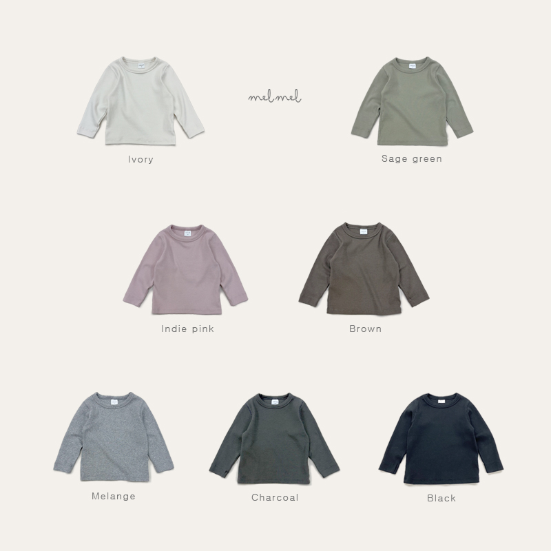 Melmel - Korean Children Fashion - #magicofchildhood - Ribbed Tee