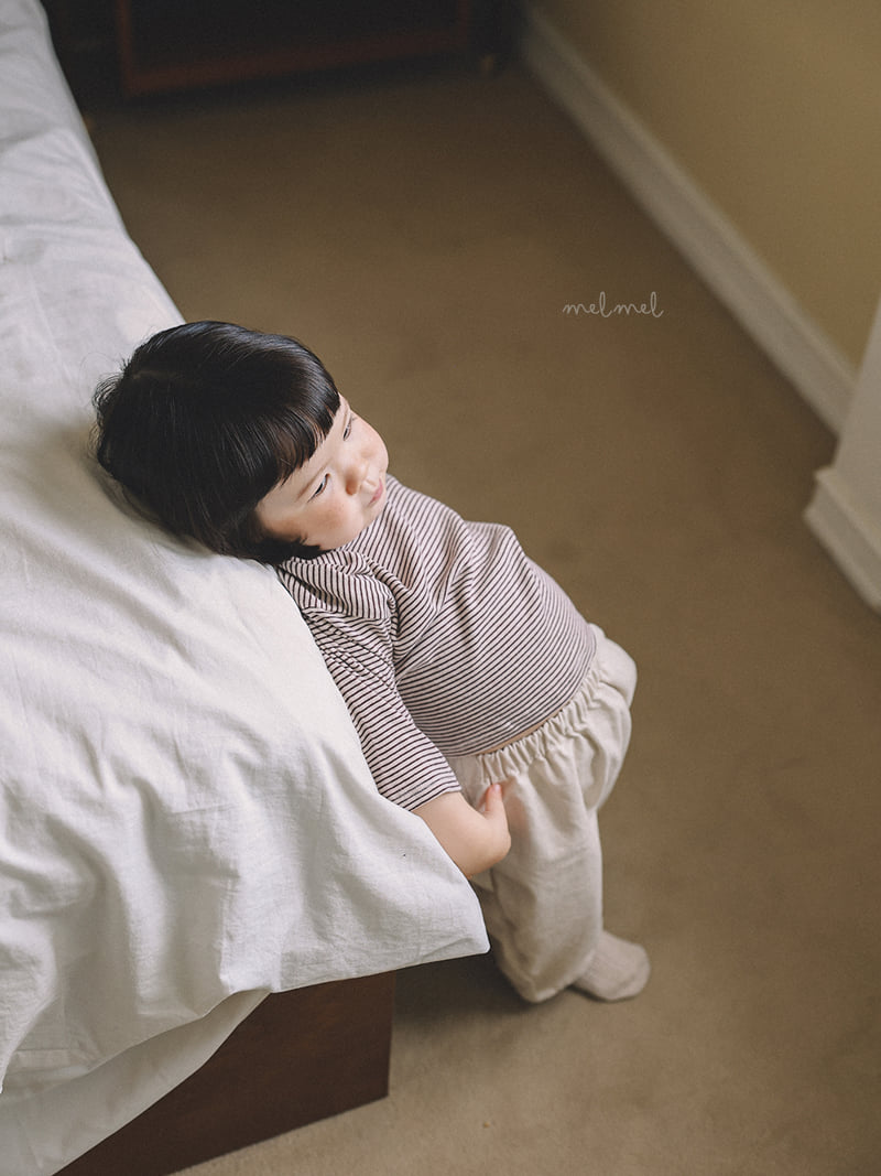 Melmel - Korean Children Fashion - #toddlerclothing - Stripe Tee - 7
