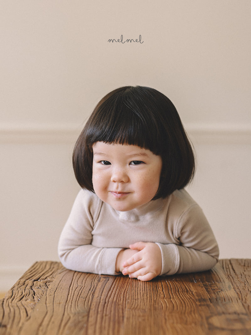 Melmel - Korean Children Fashion - #toddlerclothing - Ribbed Half Turtleneck - 3