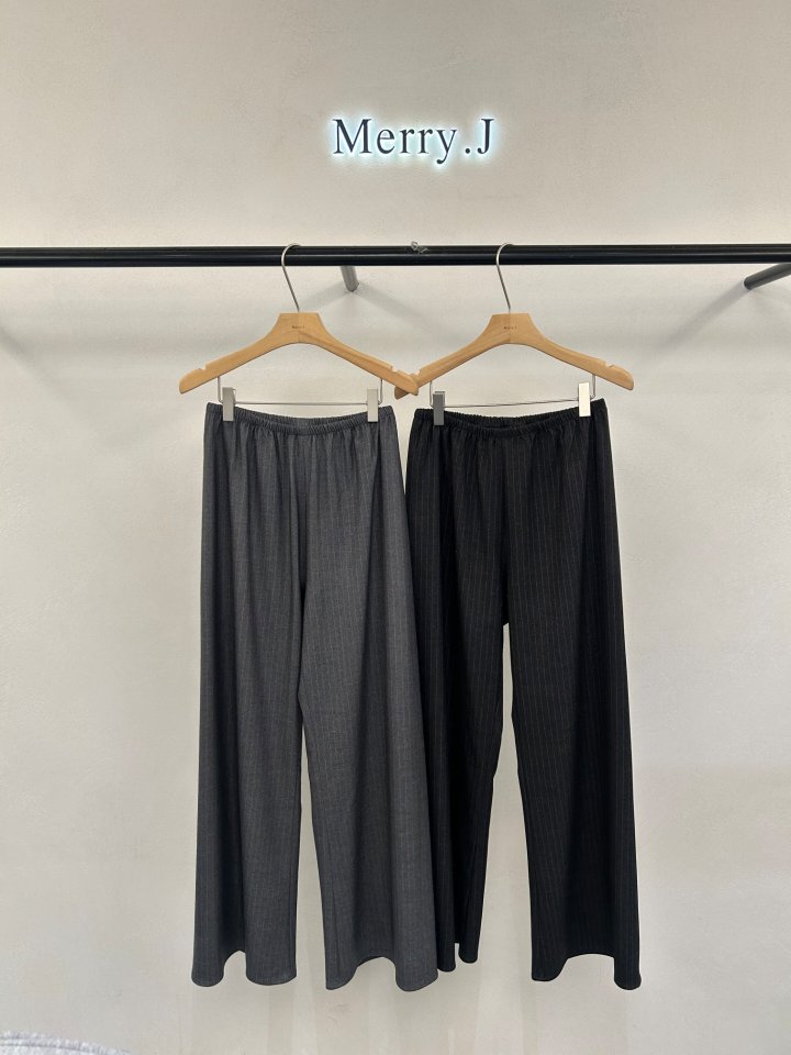 Merry J - Korean Women Fashion - #momslook - Smoky Stripe Pants