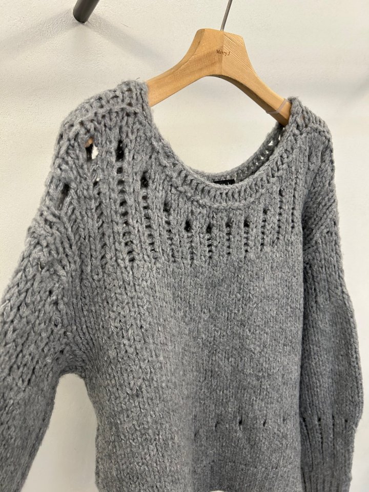 Merry J - Korean Women Fashion - #momslook - Mauve Day Knit - 9
