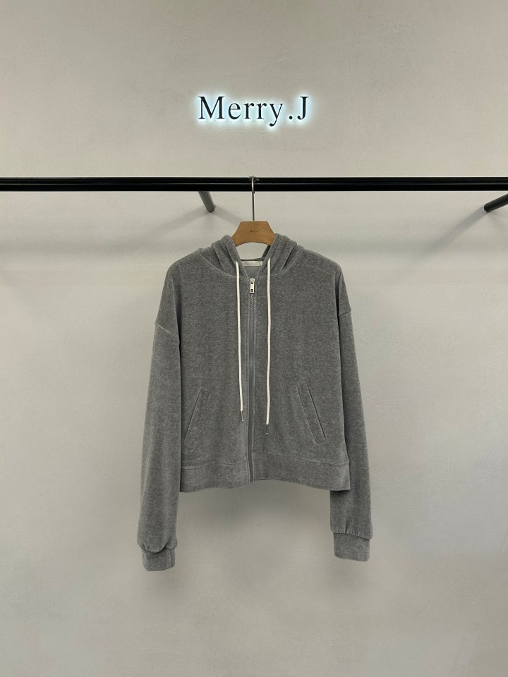 Merry J - Korean Women Fashion - #momslook - Soft Velour Zip-up - 6