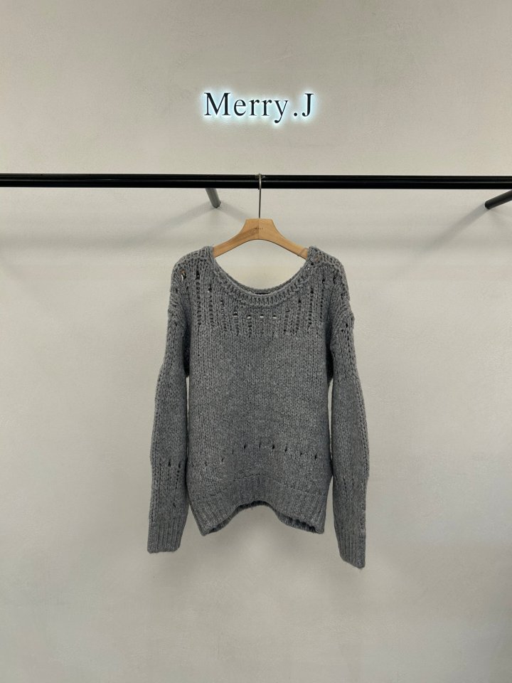 Merry J - Korean Women Fashion - #romanticstyle - Mauve Day Knit - 4
