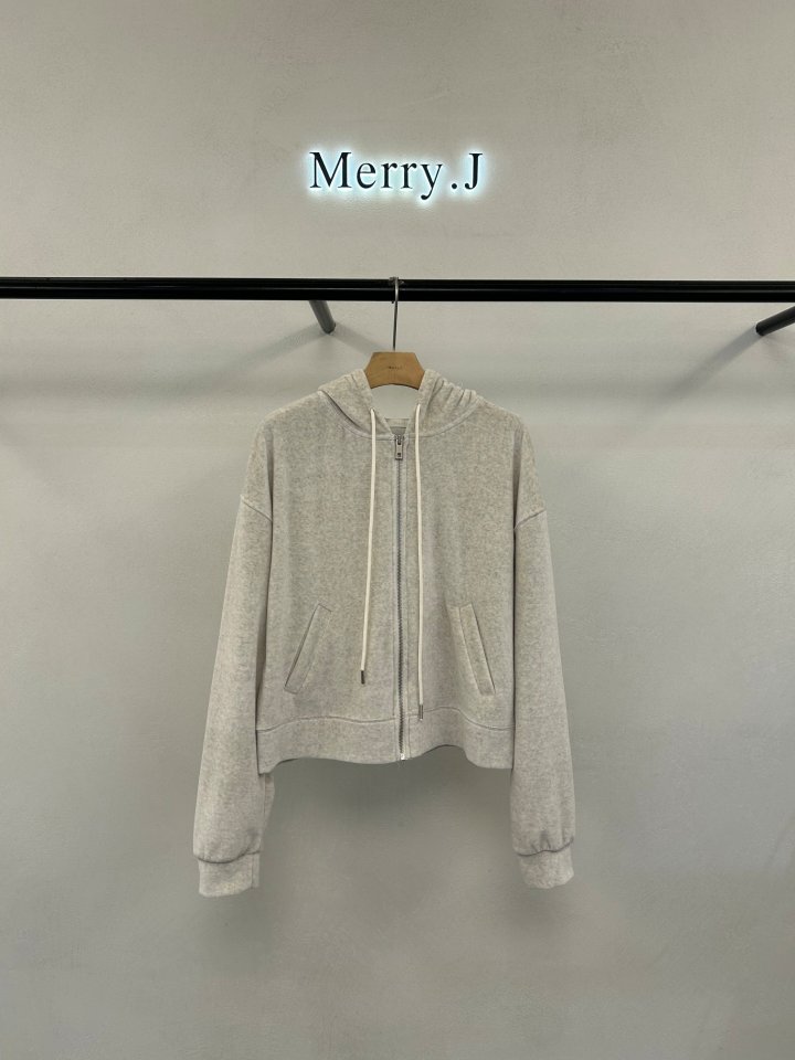 Merry J - Korean Women Fashion - #thelittlethings - Soft Velour Zip-up - 5