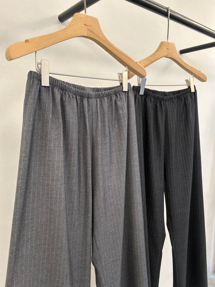 Merry J - Korean Women Fashion - #womensfashion - Smoky Stripe Pants - 2