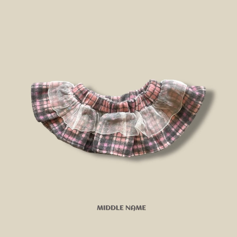 Middle Name - Korean Children Fashion - #Kfashion4kids - Check Layered Skirt - 3