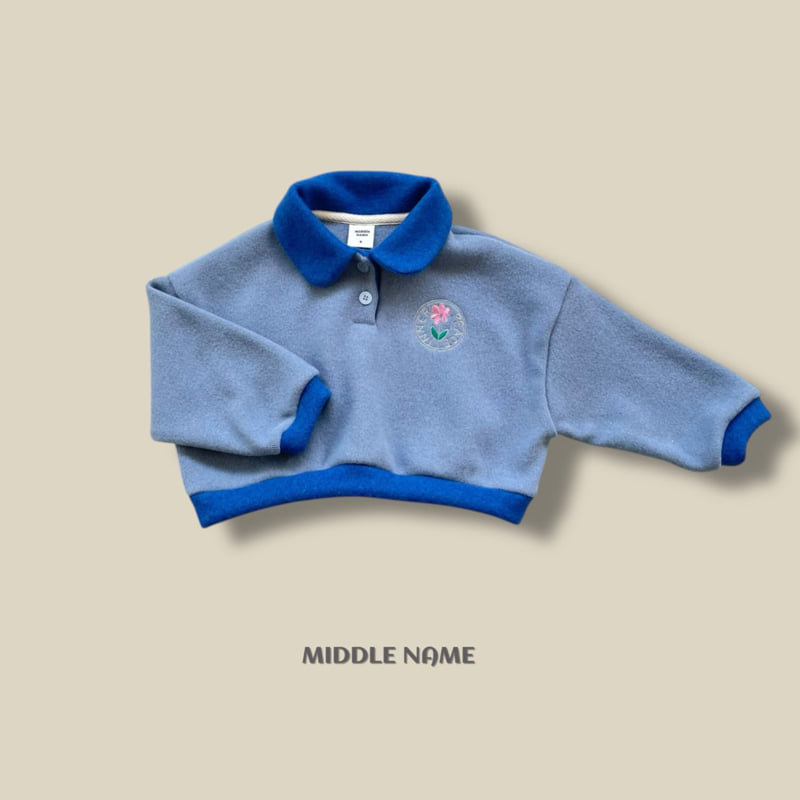 Middle Name - Korean Children Fashion - #childofig - Round Embroidery Collar Tee - 3