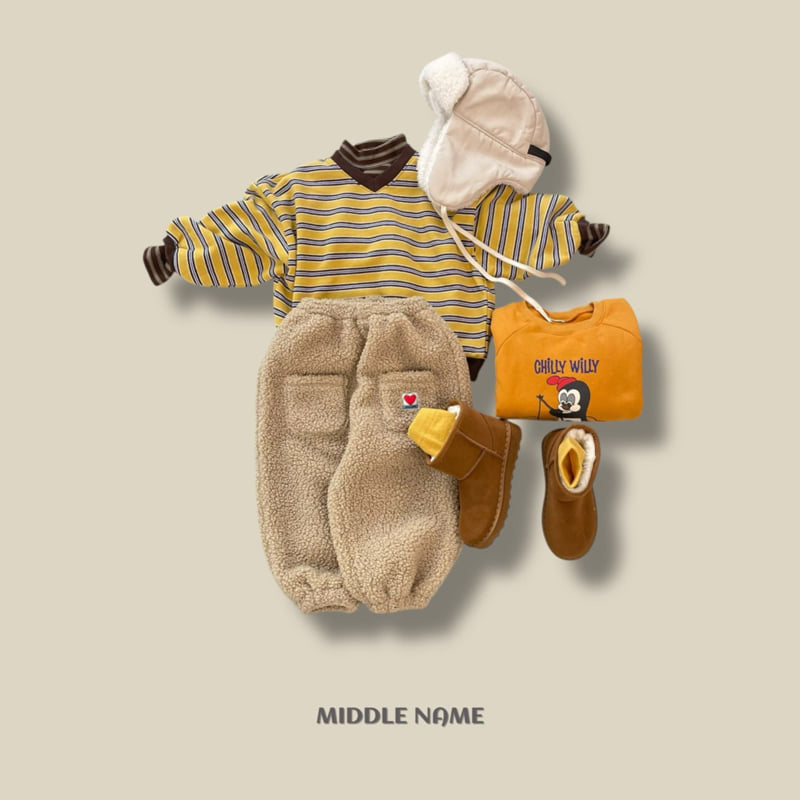 Middle Name - Korean Children Fashion - #childofig - Stripe V Sweatshirt - 7