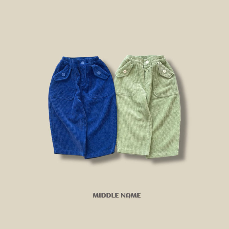 Middle Name - Korean Children Fashion - #childrensboutique - Corduroy Pocket Pants