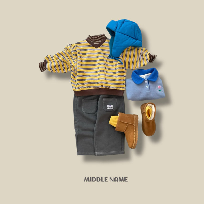Middle Name - Korean Children Fashion - #childrensboutique - Stripe Half Turtleneck Tee - 4