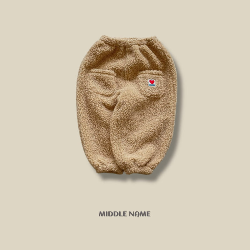 Middle Name - Korean Children Fashion - #discoveringself - Fleece Pocket Patch Pants - 3
