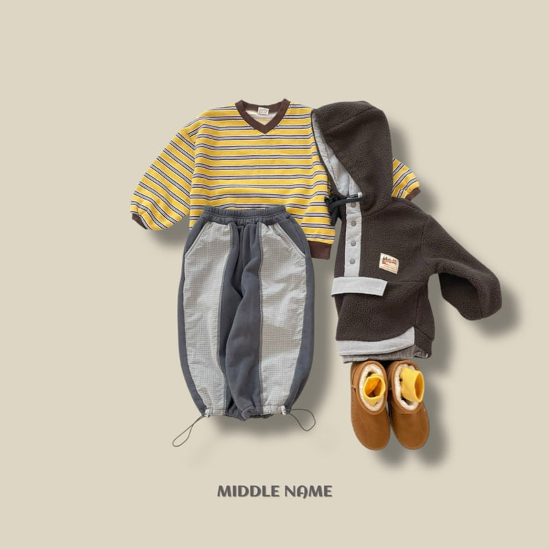 Middle Name - Korean Children Fashion - #discoveringself - Stripe V Sweatshirt - 10