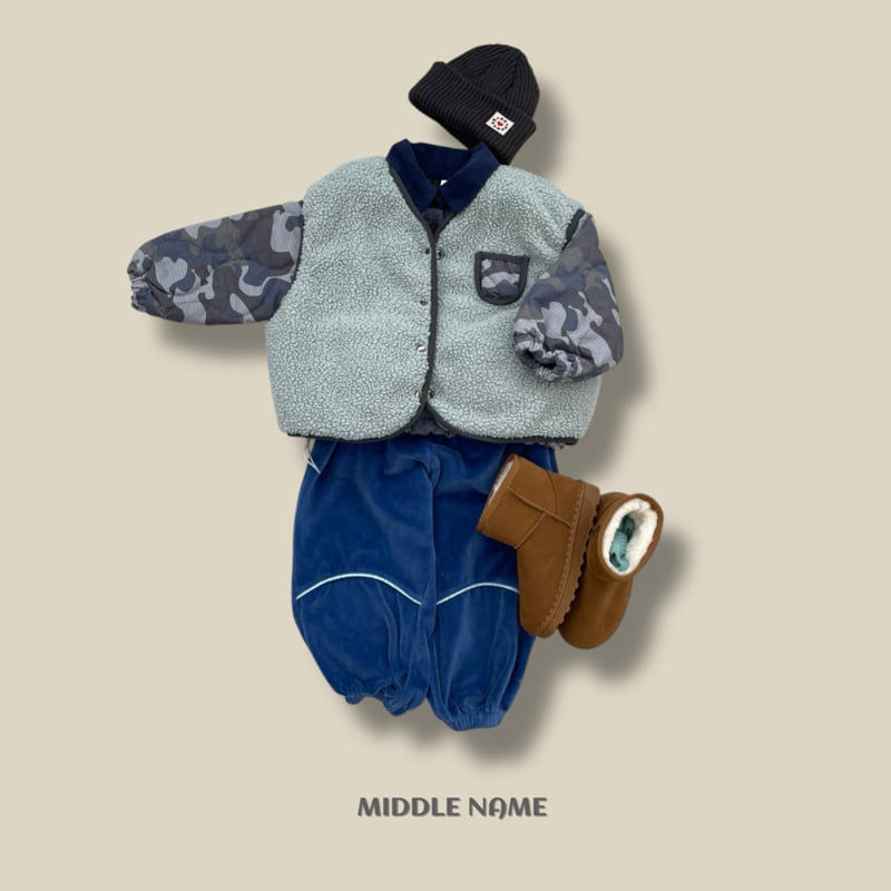 Middle Name - Korean Children Fashion - #fashionkids - Velour Piping Pants - 12