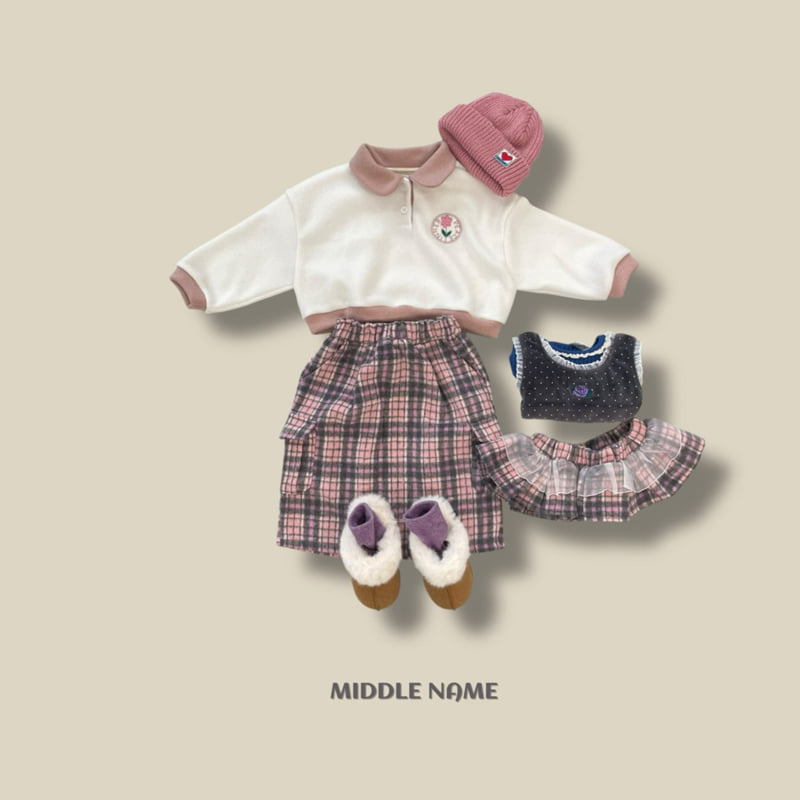 Middle Name - Korean Children Fashion - #fashionkids - Round Embroidery Collar Tee - 8