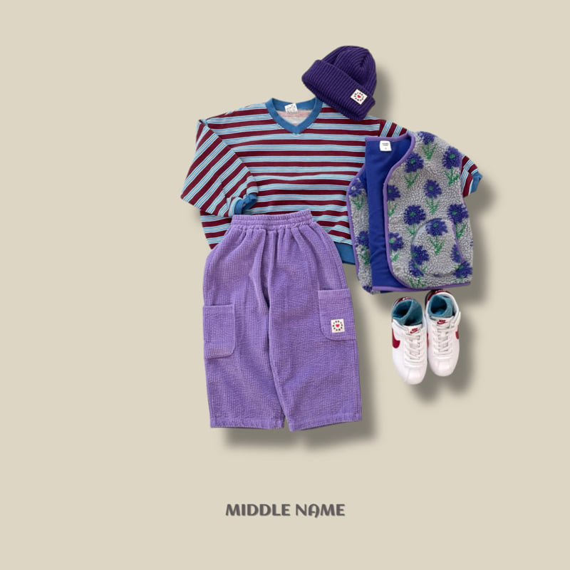 Middle Name - Korean Children Fashion - #fashionkids - Stripe V Sweatshirt - 11