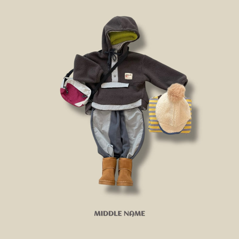Middle Name - Korean Children Fashion - #fashionkids - Fleece Hood Anorak - 5