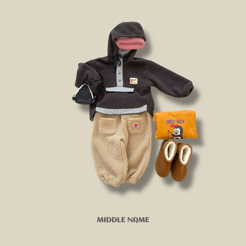 Middle Name - Korean Children Fashion - #kidsshorts - Fleece Pocket Patch Pants - 5