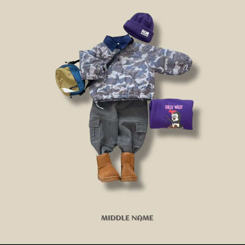 Middle Name - Korean Children Fashion - #fashionkids - Cut Cargo Wide Pants - 4