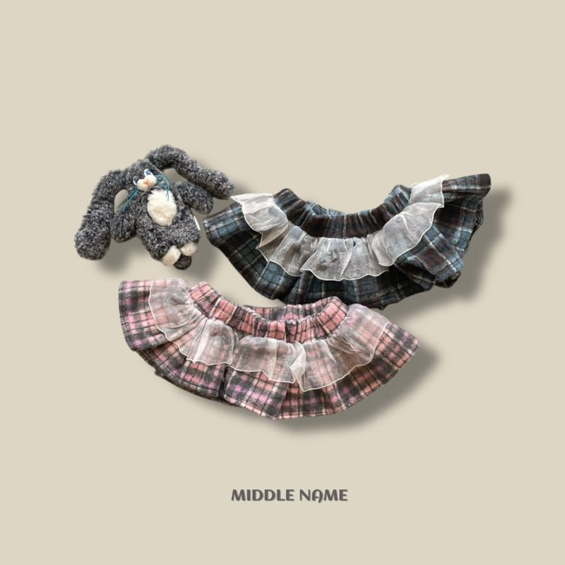 Middle Name - Korean Children Fashion - #kidsstore - Check Layered Skirt