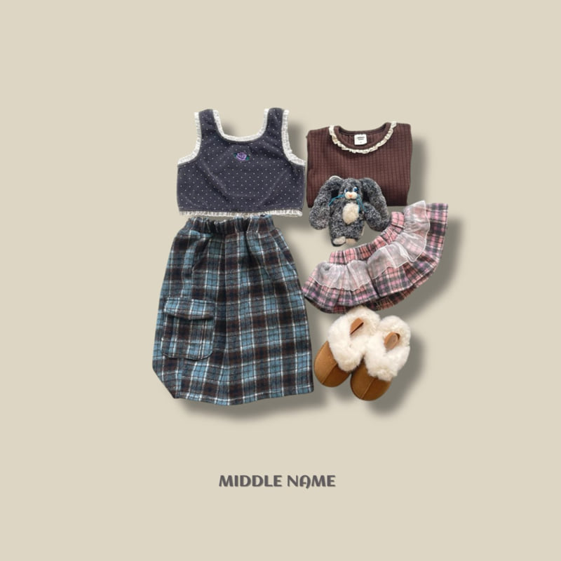 Cargo Check Long Skirt by Middle Name for Child - view 4