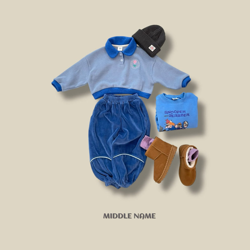 Middle Name - Korean Children Fashion - #kidzfashiontrend - Round Embroidery Collar Tee - 11