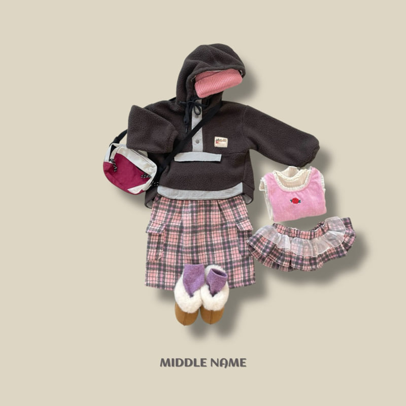 Cargo Check Long Skirt by Middle Name for Child - view 5